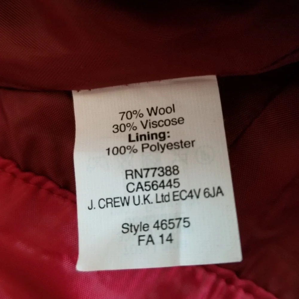 J Crew 2 Purple Wool Pencil Skirt Back Slit No Pockets Twee Academia Career Offi